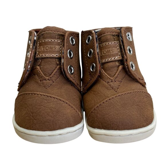 Toms Toddler Brown Lining With TPR Sole Baby Shoes Size T2 - Picture 2 of 11